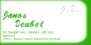 janos deubel business card